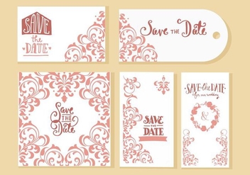 Free Wedding Invitation Cards Vector - vector gratuit #428515